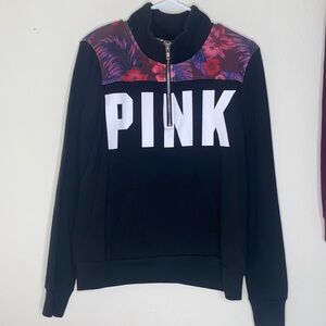 Pink vs floral half zip size medium